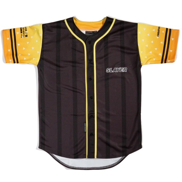 Demon Slayer Zenitsu Lightning Hypelethics Baseball Jersey & Vinyl Decals Bundle - Picture 1 of 12